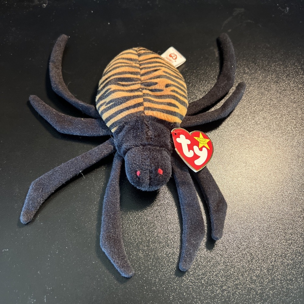 Ty Beanie Babies Collection Spinner The Spider Bean‎ Bag Toy Collectible